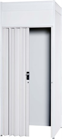 Vikdörr med hänglås, vit